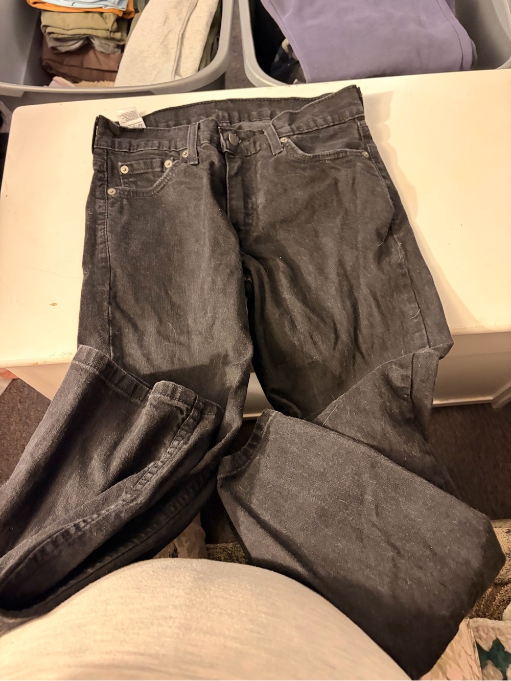 Levi's Black Straight-Leg Jeans